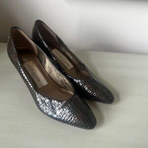 Naturalizer women’s soft shoe heels faux alligator brown 7